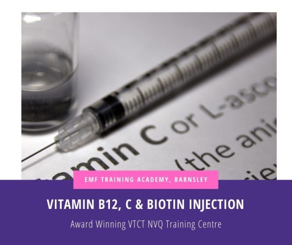 VITAMIN B12, VITAMIN C, BIOTIN, & VITAMIN D INJECTIONS COURSE (10am-2pm) (Morning) Inc FREE Prof Kit
