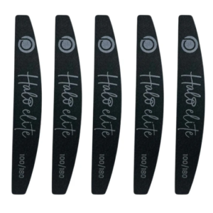 N1180-Halo Elite Half-Moon Black Files 100/180 - 5 pack