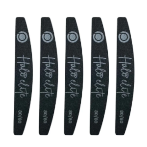N1181-Halo Elite Half-Moon Black Files 80/80 - 5 pack